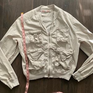 Beige Johnny Was bomber jacket